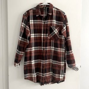 Forever 21 plaid thick bottom down shirt